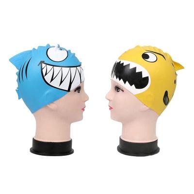 China Cartoon Fishes Design Waterproof Durable Eco - Friendly Custom Swim Caps For Kids for sale