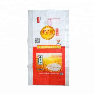 China Moisture Proof Polypropylene Plastic Woven Bag Sack For Rice 25kg Sack Flour Sack for sale