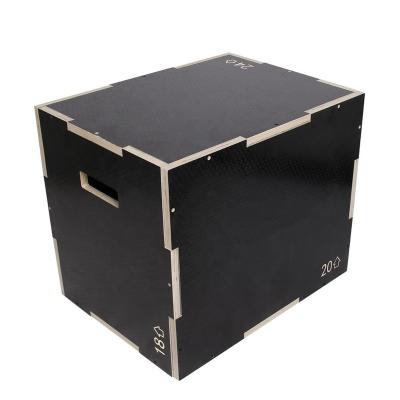 China Durable Sporting Goods Agility Training Wooden Puzzle Fitness Plyo Box For Crossfit for sale