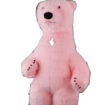 China OEM& ODM 3m Lovely White Bear Pink Mascot Costume Factory OEM Wholesale Directly Accept for sale