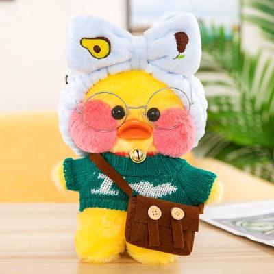 China Wholesale Hot and New 30cm Design Plush Duck Plush Toys with Sweater and Glasses for sale