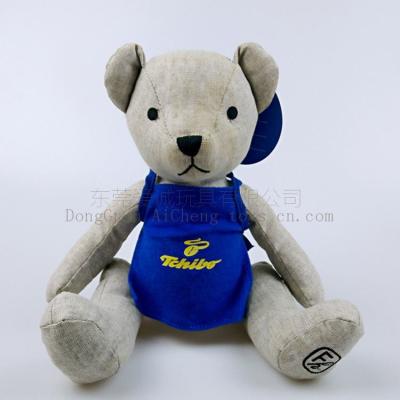 China Cute Plush Animal Toys Dongguan Factory OEM Cartoon Bib Cloth Cute Teddy Bear for sale