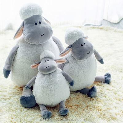 China Cheap Custom Cute Plush Stuffed Lamb Toy Clothing Stuffed Sheep Toy for sale