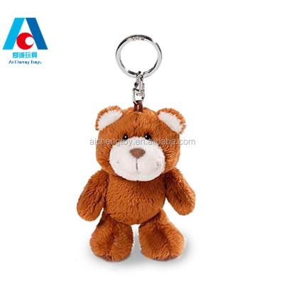 China Mini Plush 10cm Teddy Bear Key Chain Toys Custom Plush Bear Logo Key Chain Toy for sale