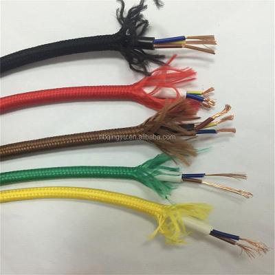 China Underground Colored Braided Cable Light Rope Cloth Covered Electrical Cable for sale