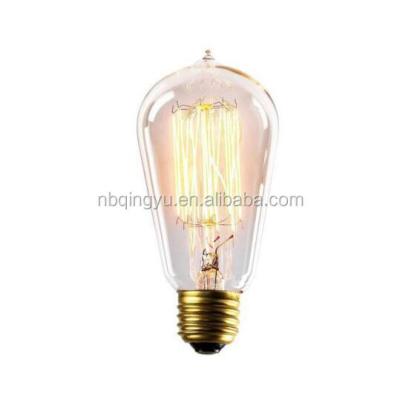 China Dectorative Vintage Incandescent Light Bulb 220V E27 Edison Light Bulb ST58 For Cafe Decoration for sale