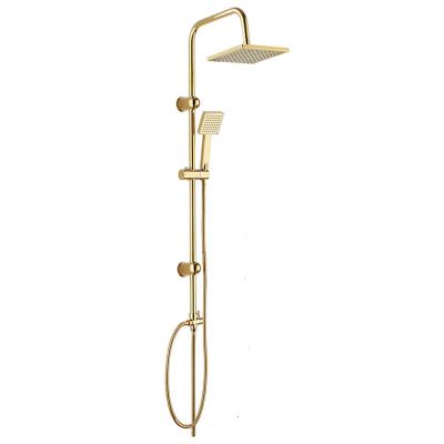 China Rainfall Shower Heads Sell Good Price Gold Bathroom High Quality Shower Set Rain Shower Stainless Steel Bathroom Accessories for sale