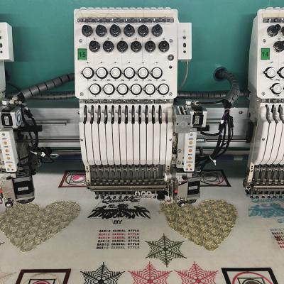 China Factory 12 needle 20 point flat +easy chenille + easy tying mixed embroidery machine for sale