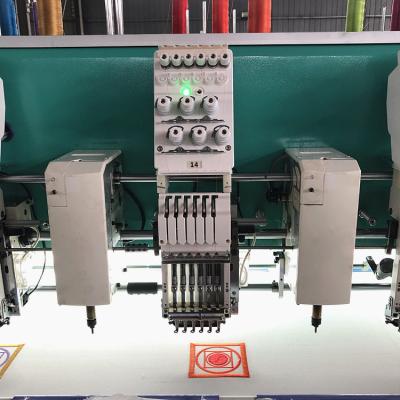 China Hongtian factory replace 6 color chenille and flat mixed embroidery machine for sale