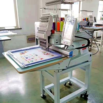 China Factory Hongtian Hat And Home Use Embroidery Machine One Flat Head 12 Needles for sale