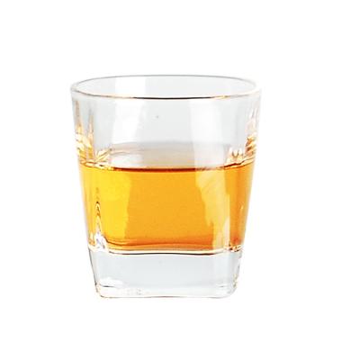 China Safe Wholesale High Quality Square Tumbler Shot Glass 170ml Whiskey Ware Food Grade Drinking Glassware for sale