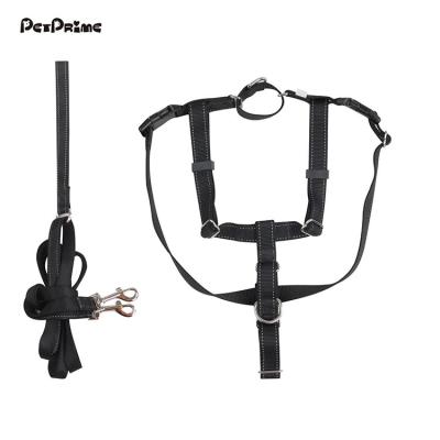 China Petprime Padded No Pull Dog Harness With Leash No Pull Pet Walking Harness Black for sale