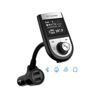 China Aux audio charger. Dual USB Receiver MP3 Player FM Transmitter Modulator USB Phone USB Support 15W MAX Charging Car Kit Handsfree Amazon Hot Sale TF Card Playback for sale