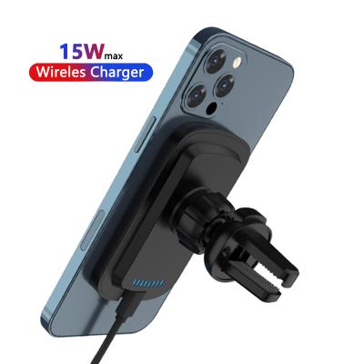 China 15W Magnetic Fast Car Magnetic Fast Wireless Charger Magnet Product Manufacture New Arrival Magnetic Car Mount For iPhone 12 Pro Max for sale