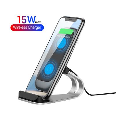 China Wireless Charger Stand Smart QI Wireless Charger Stand Phone Holder Accept Customized Fast Wireless Phone Charger For iPhone for sale