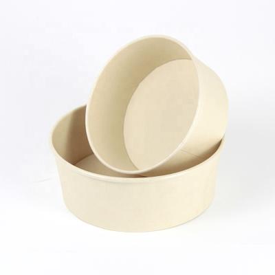 China Disposable Paper Salad Bowl Brunch Food Container Disposable Paper Bowls With PET Lids for sale