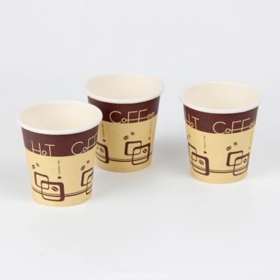 China Mini Disposable Eco - Friendly Recyclable Single Wall Paper Cups For Coffee With Lids for sale