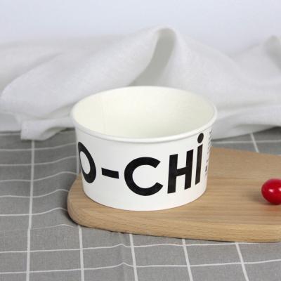 China Recyclable Disposable Biodegradable Ice Cream Paper Bowl Eco - Friendly Paper Cup With Lid for sale