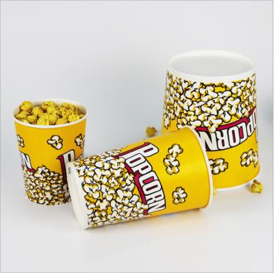 China Disposable 150oz Food / Popcorn Disposable Paper Buckets With Food Grade Paper for sale