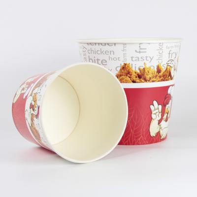 China Disposable Paper Container Fried Chicken Paper Bucket For Fast Food Disposable Restaurant for sale