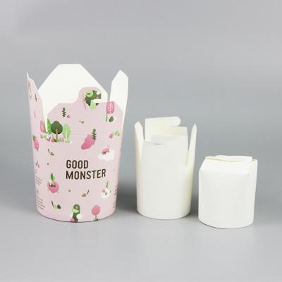 China Disposable Round Bottom Instant Paper Box Noodle Disposable Paper Box for sale