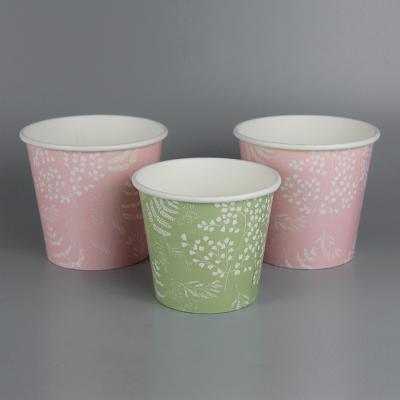 China Disposable Biodegradable Disposable Custom Printed Plant Pot Paper Paper Cup For Flower for sale