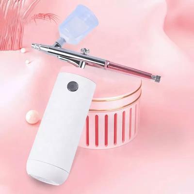 China Nail Art Multi Functions Nano Hydrating Jet Machine Oxygen Injection Jet Wireless Beauty Airbrush for sale