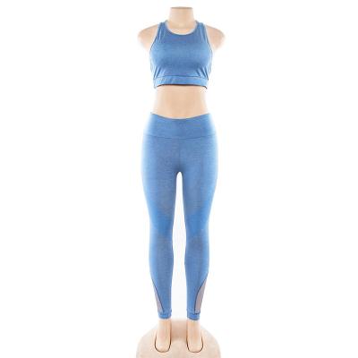 China Best Selling Yoga Sportswear Seamless Casual Round Neck Suit Items Breathable Sleeveless Clothing for sale