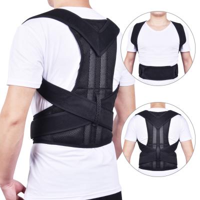 China Custom Adjustable Back Brace Full Belt Shoulder Spine Support Comfortable Back Posture Corrector for Women Men for sale