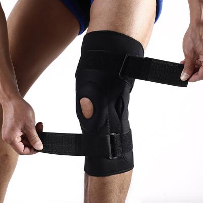 China Sports Adult Gym Knee Joint Brace Strap Knee Support Adjustable Hinged Open Stabilized Patella for sale