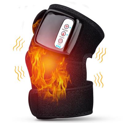 China Wall Charger Custom Logo Electric Heated Arthritis Wrap Vibration Physiotherapy Knee Massager With Heat Compression for sale