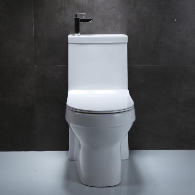 China Economical Bathroom Smart Double-Flow Toilet WC High Quality Toilet With Sink Which Piece Washroom for sale