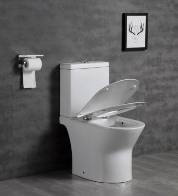 China Floor Mounted Sanitary Ceramic Bidet Bowl Double-Flow Toiletries Wc Two Piece Toilet Rimless Toilet with Close Coupled Suite1 for sale