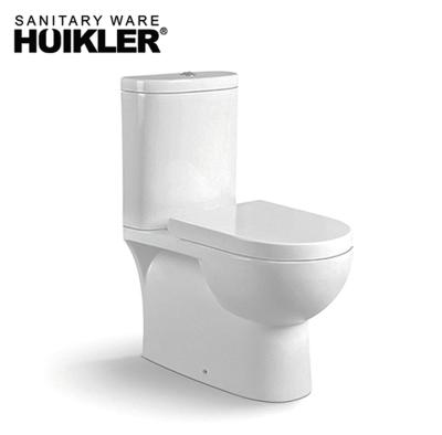 China Double-flush two-piece siphonic toilet bowl western toilet WC made in china for sale