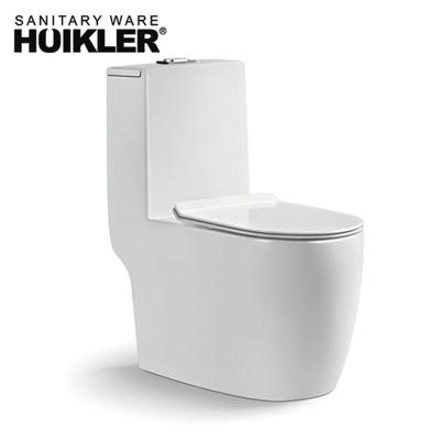 China Double-Flow s Trap 300mm One Piece Ceramic Siphonic Toilet for sale