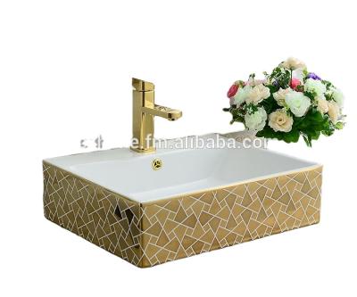 China Easy Clean Bathroom Sanitary Ware Hand Painted Small Wash Basins for sale