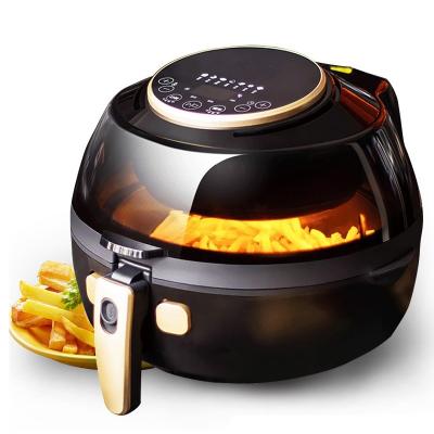 China New Design Household 5L Digital Screen Oil Free Air Fryer with Paddle and Perspective Window for sale