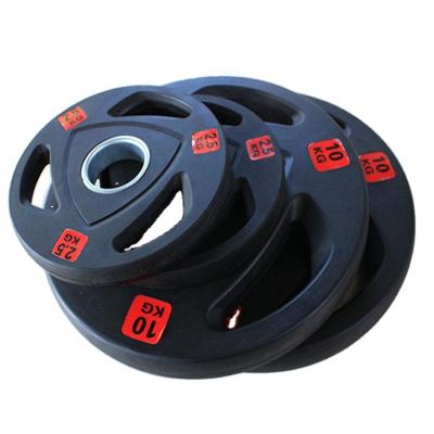 China Universal Wholesale Weight Plates For Weightlifting And Strength Training Gym Cheap Cast Iron Rubber Bumper Dumbell for sale