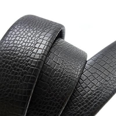 China Bestselling Microfiber Amazon Textured Black Ratchet Logo Black Factory Designer Microfiber Custom Leather Belt High Quality For Men for sale