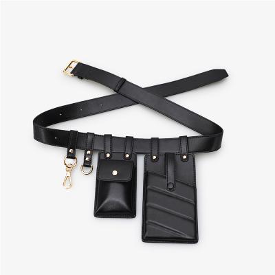 China 2019 Fashion Women's Messenger Bag Belt Phone Bag Leather Belt Bag Carosung Fashion Skirt Belt Bag for sale