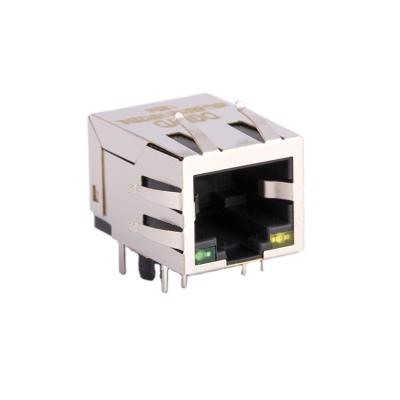 China PCB factory price metal shielded 8 pins rj45 network connector for sale