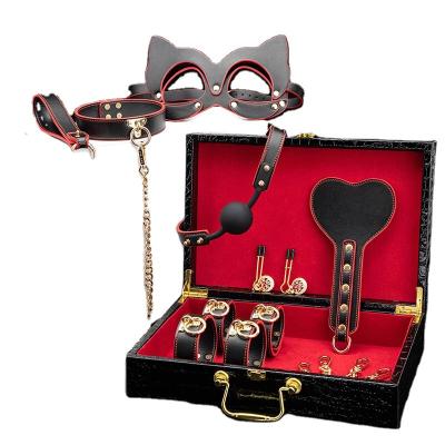 China SM Game BDSM Bondage Restraint 8pcs/set For Adult Games Leather Product Classy Bondage Set for sale