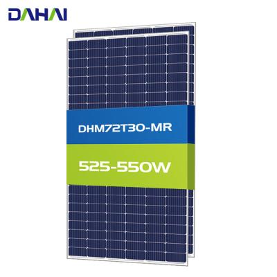 China 25A DAHAI 525W 530W 535W 540W 545W 550W Mono Solar Panel Half Cell Photovoltaic Monocrystalline Solar Power for sale