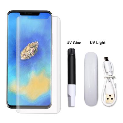 China Anti Broken For Mate 20 Pro Liquid UV Glue Film Tempered Glass Screen Protector With UV Light for sale