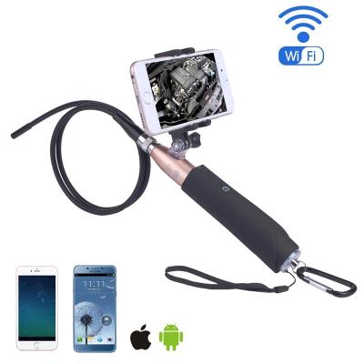 China 2-3 Hours Handheld Type 8mm Lens Wifi Endoscope Camera With 1m Cable Hard Snake Iphone Industrial Borescope For IOS Android Windows for sale