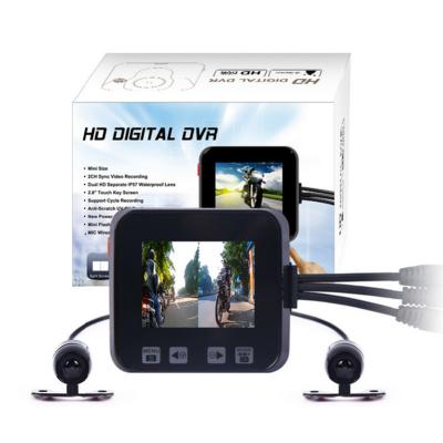 China Full SD/MMC card car black box dual lens hd 720P motorcycle dvr camera, car camera support GPS and G-sensor for sale