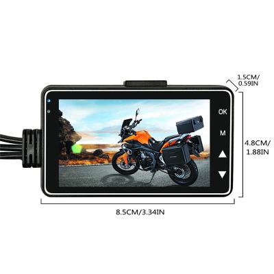 China SD/MMC Card Motorcycle Camera DVR Motor Dash Cam With Front Rear Recorder Motorbike Electronics Dual Track Specialized for sale