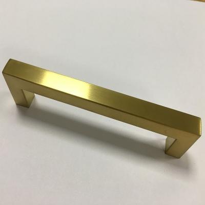 China Modern Gold Cabinet Cupboard Drawer Door Pull Handles Square Handle for sale