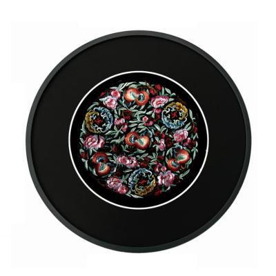 China Modern Embroidery Hanging Painting Finished Round Decorative Retro Art Wall for sale