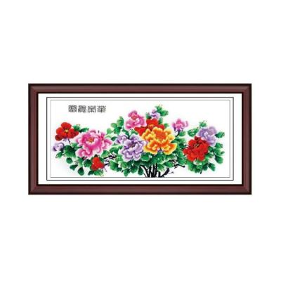 China Embroidery Modern Peony Chinese Style Peony Decorative Art Wall Painting for sale